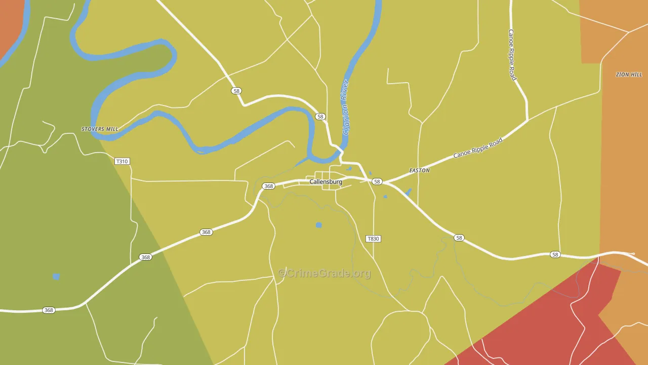16213, PA Map of Drug-Related Crime Rates