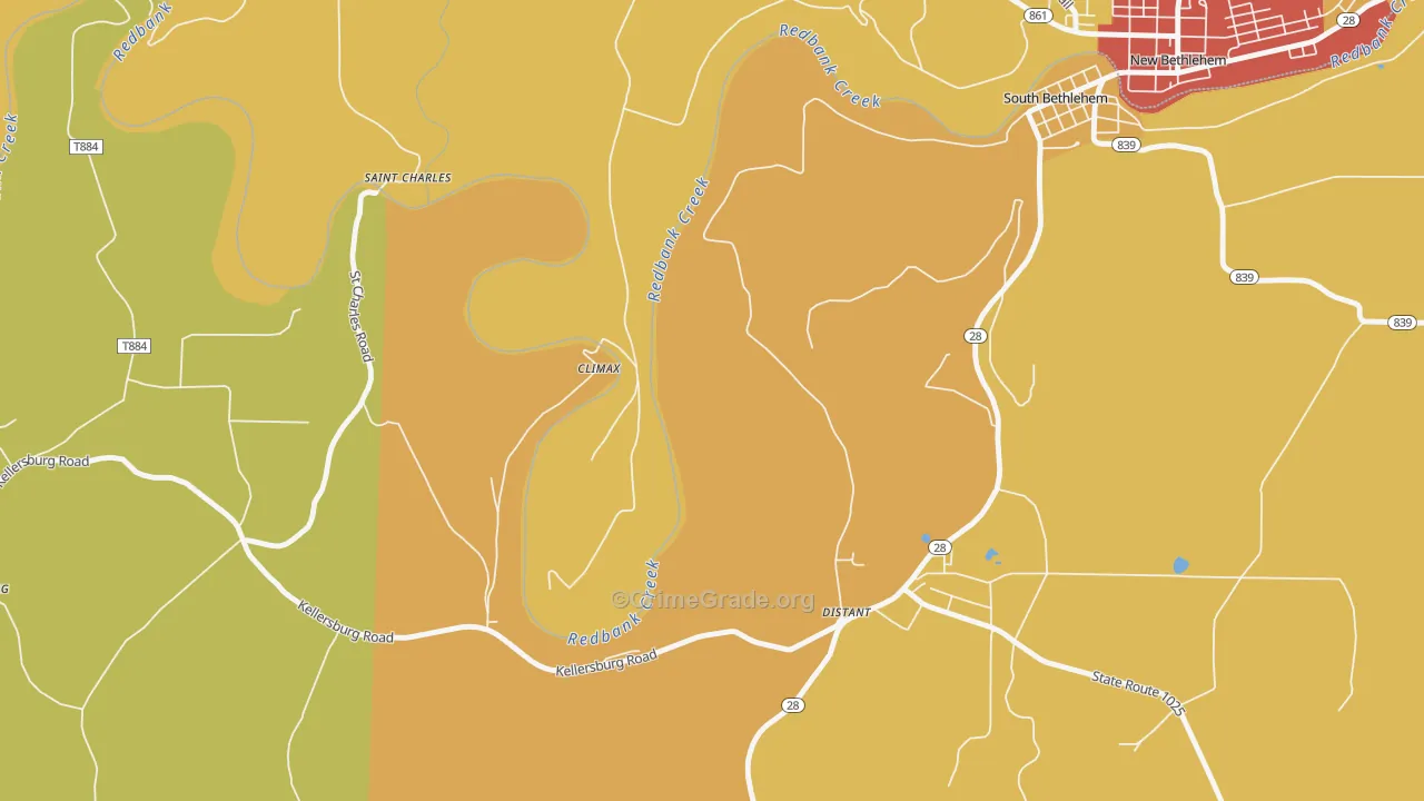 16223, PA Map of Drug-Related Crime Rates