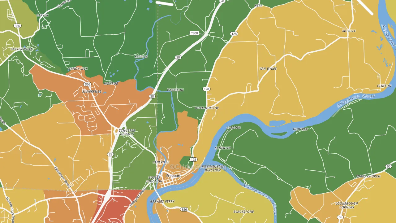 16229, PA Map of Drug-Related Crime Rates