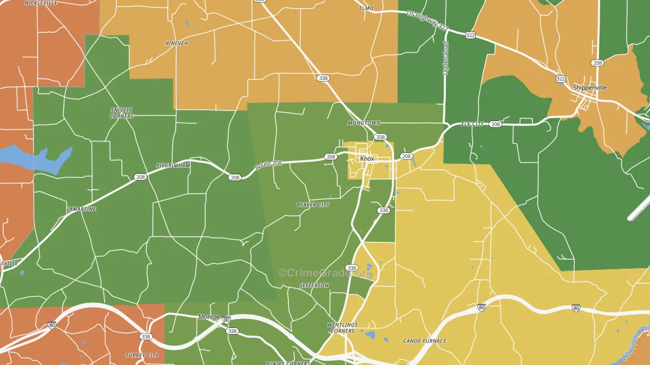 16232, PA Map of Drug-Related Crime Rates