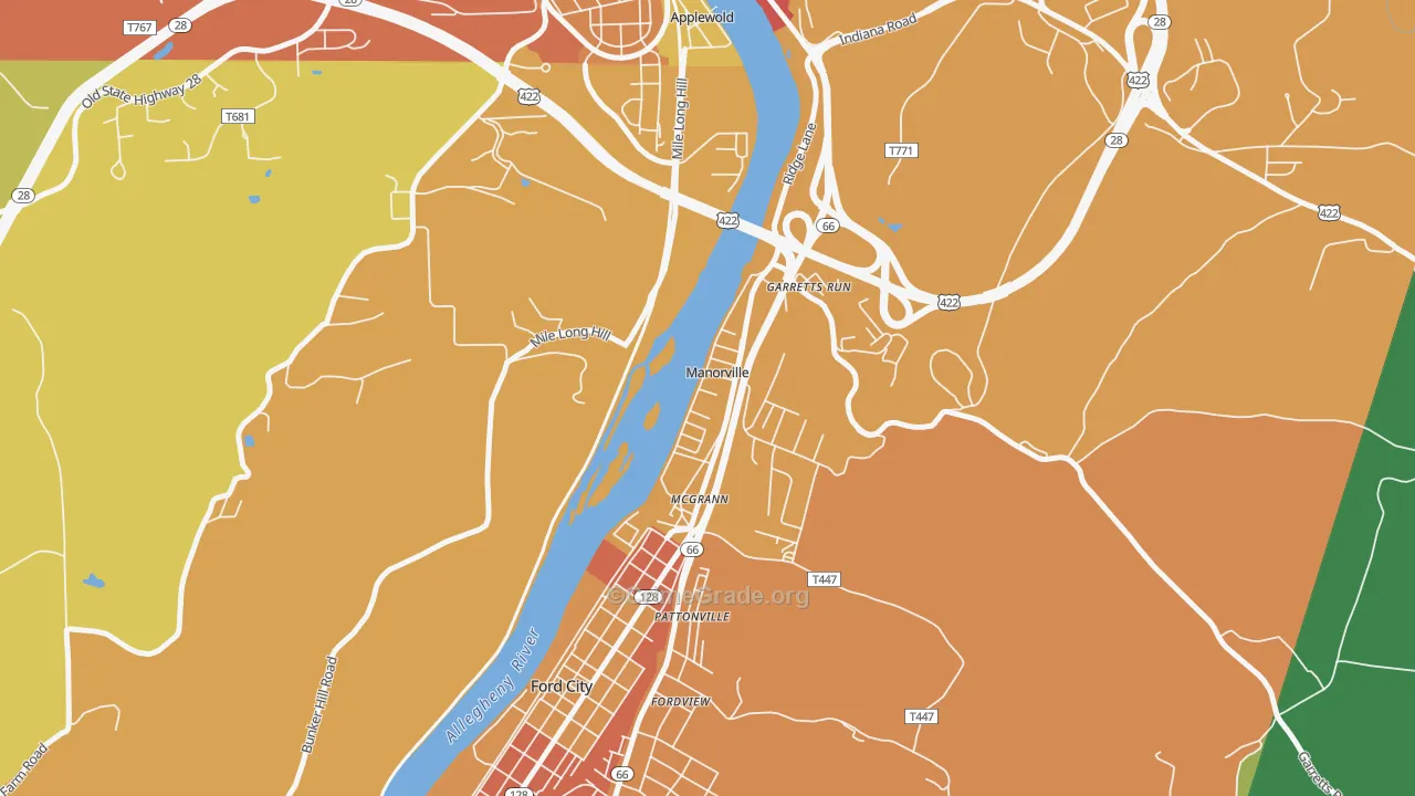 16238, PA Map of Drug-Related Crime Rates