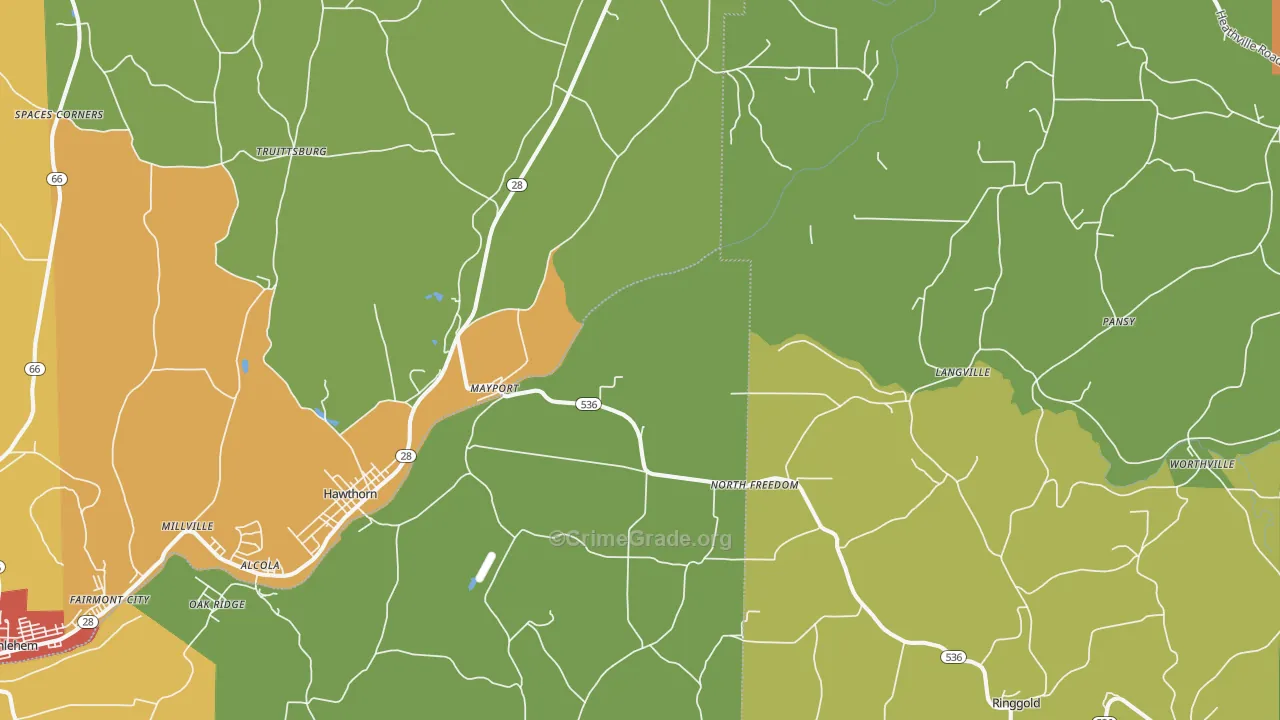 16240, PA Map of Drug-Related Crime Rates