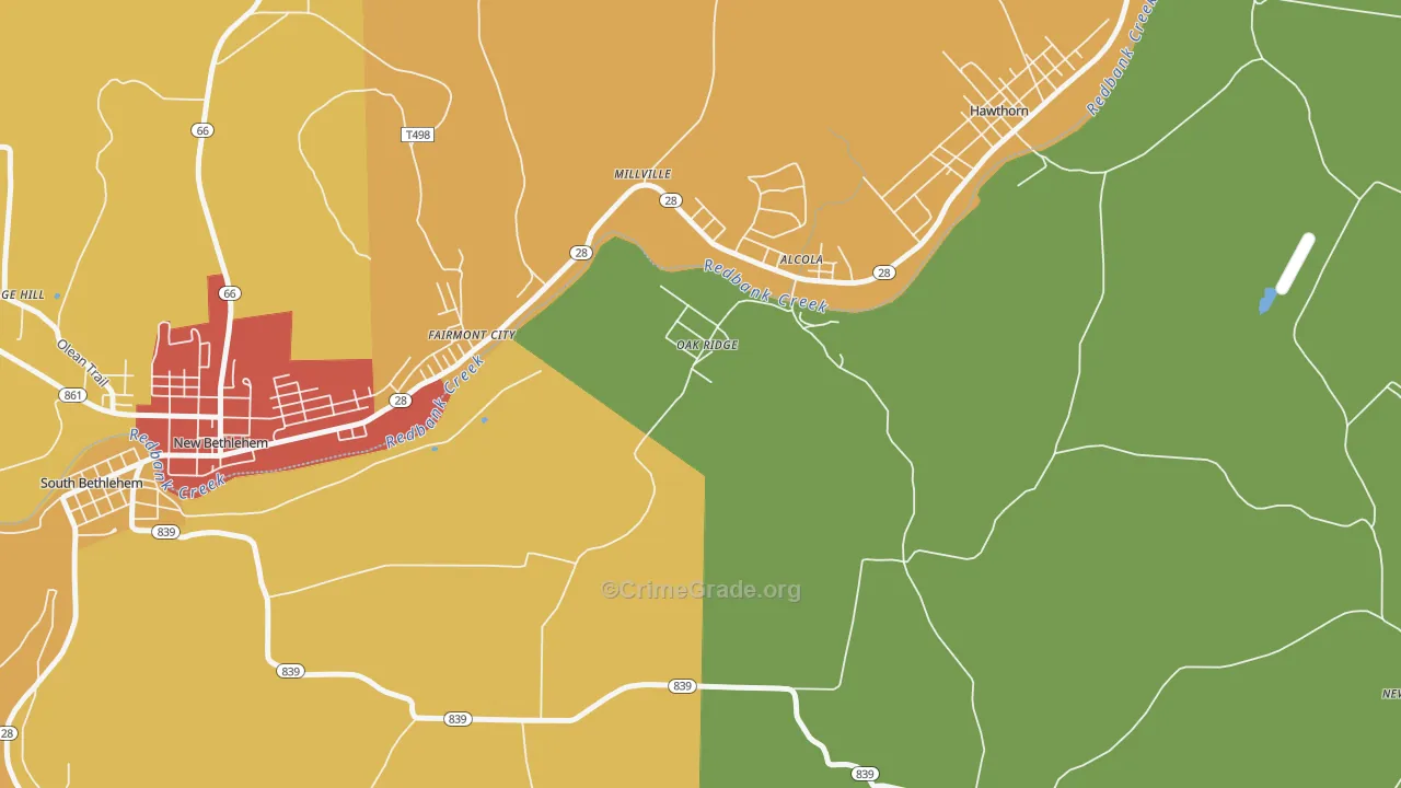 16245, PA Map of Drug-Related Crime Rates