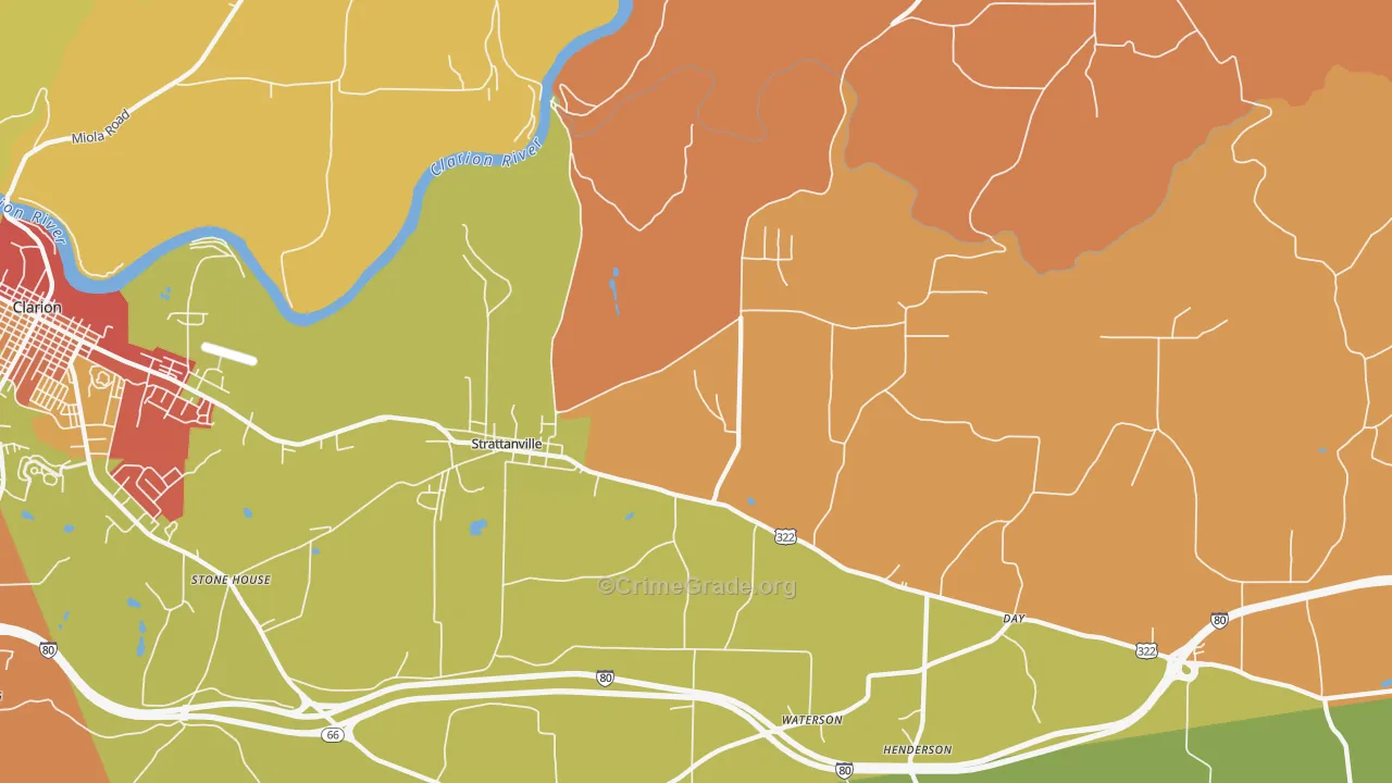 16258, PA Map of Drug-Related Crime Rates