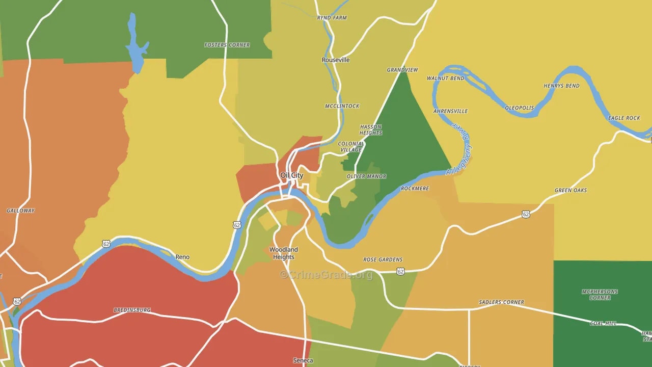 16301, PA Map of Drug-Related Crime Rates