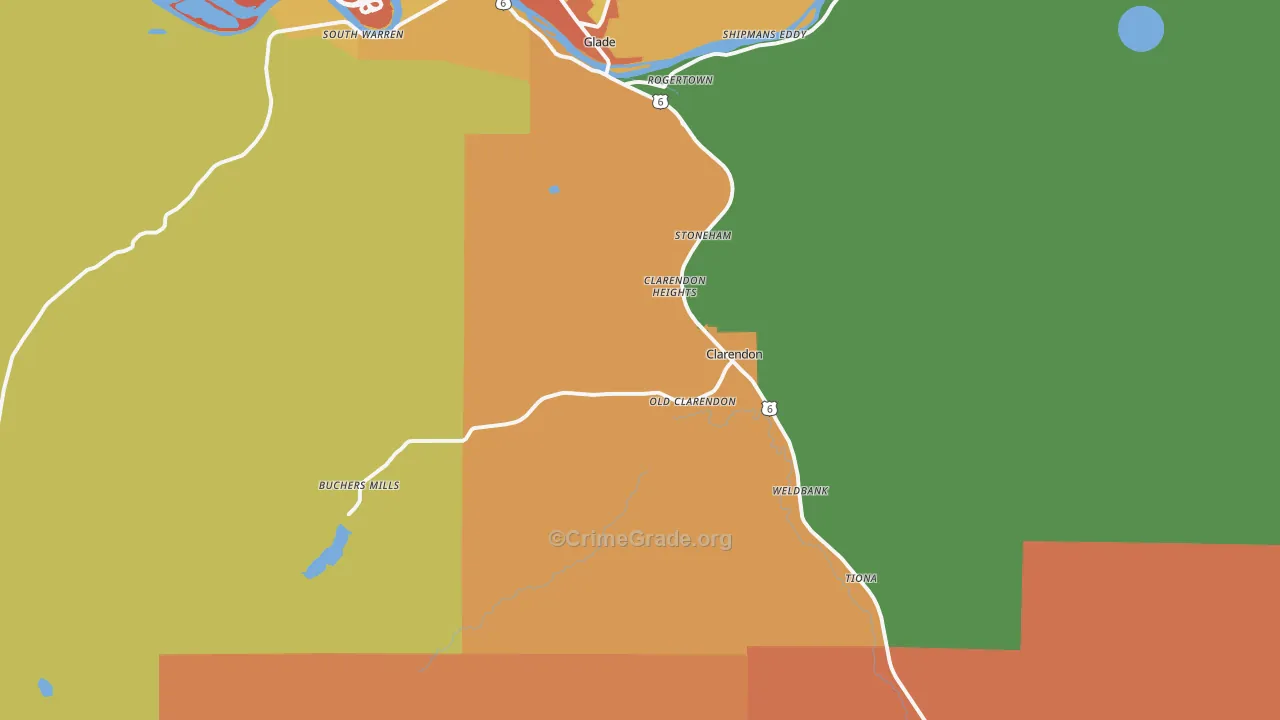 16313, PA Map of Drug-Related Crime Rates