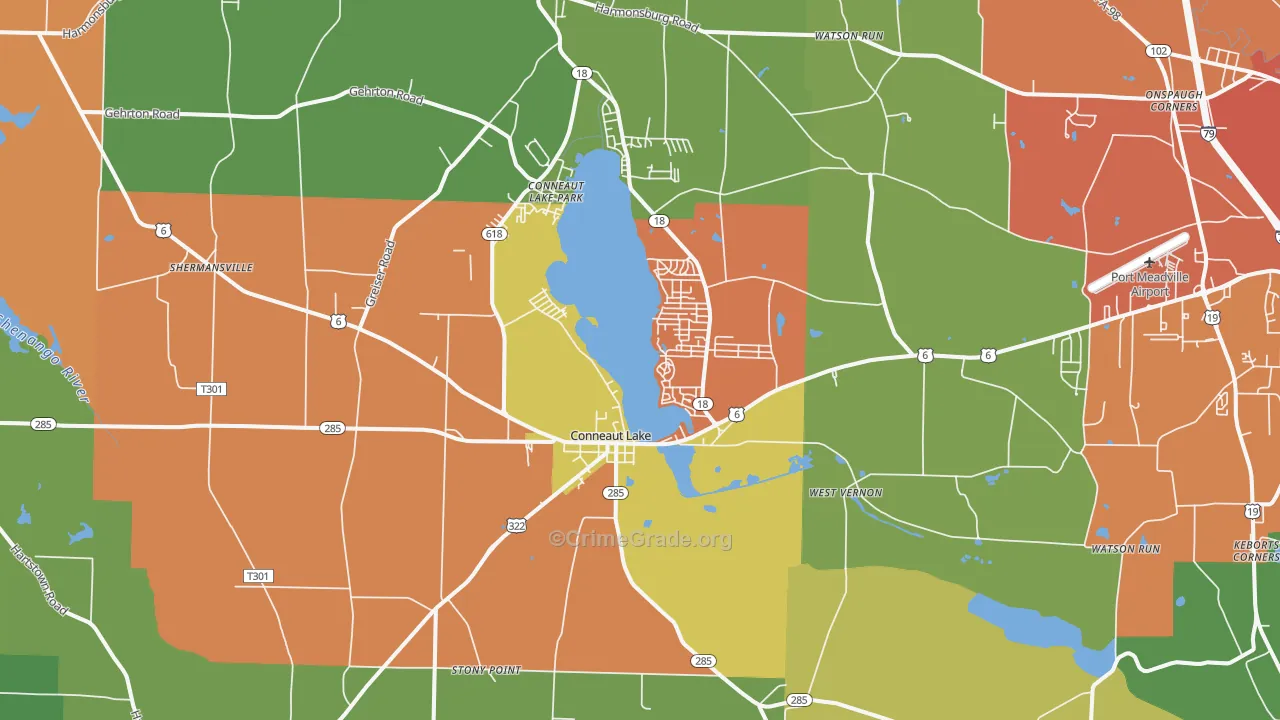 16316, PA Map of Drug-Related Crime Rates