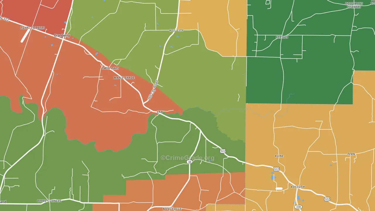 16319, PA Map of Drug-Related Crime Rates