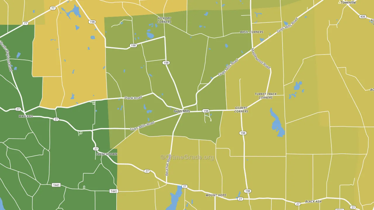 16327, PA Map of Drug-Related Crime Rates