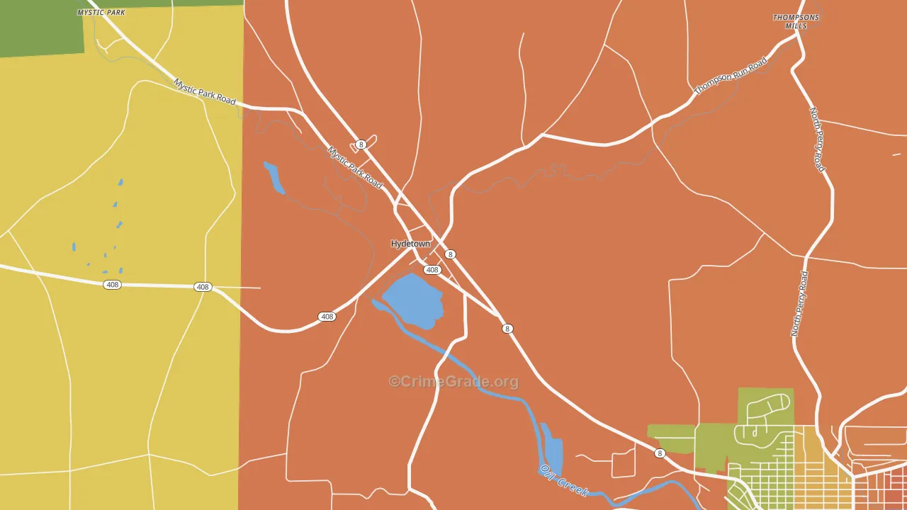 16328, PA Map of Drug-Related Crime Rates