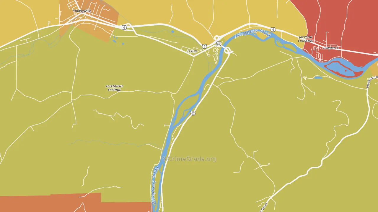 16329, PA Map of Drug-Related Crime Rates