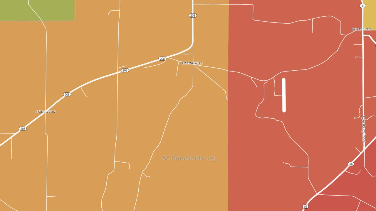 16332, PA Map of Drug-Related Crime Rates