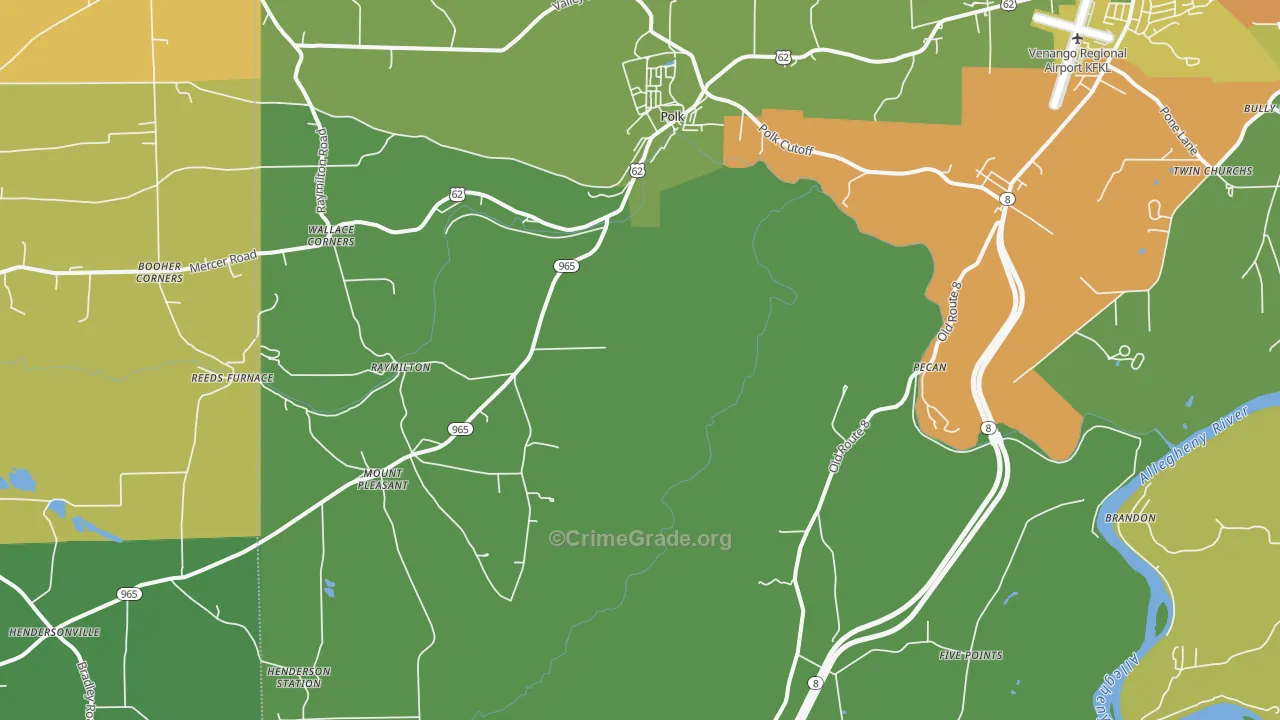 16342, PA Map of Drug-Related Crime Rates