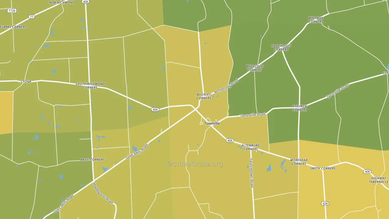 16360, PA Map of Drug-Related Crime Rates