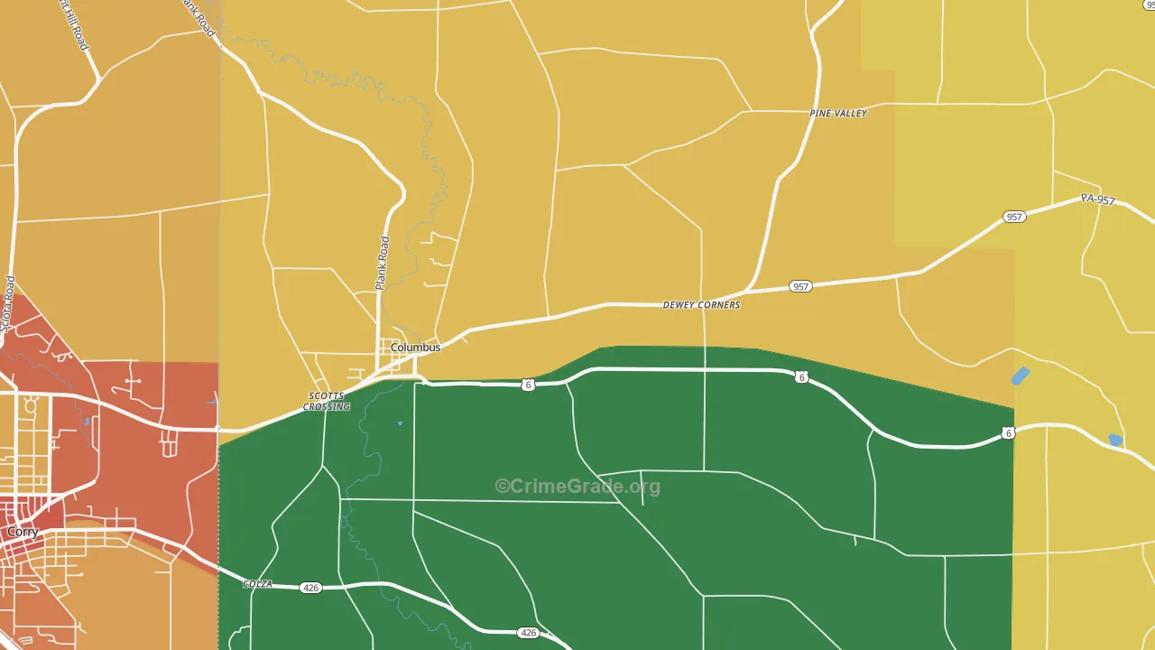 16405, PA Map of Drug-Related Crime Rates