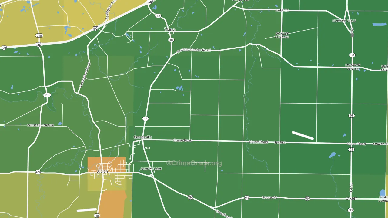 16410, PA Map of Drug-Related Crime Rates