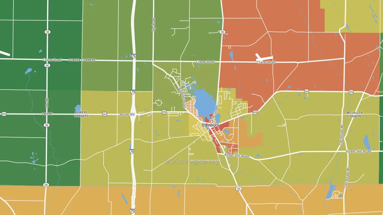 16412, PA Map of Drug-Related Crime Rates