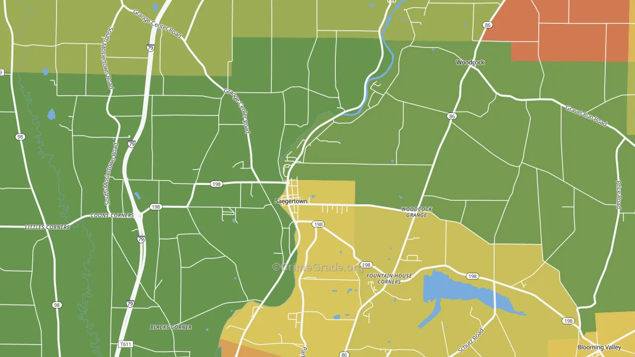 16433, PA Map of Drug-Related Crime Rates