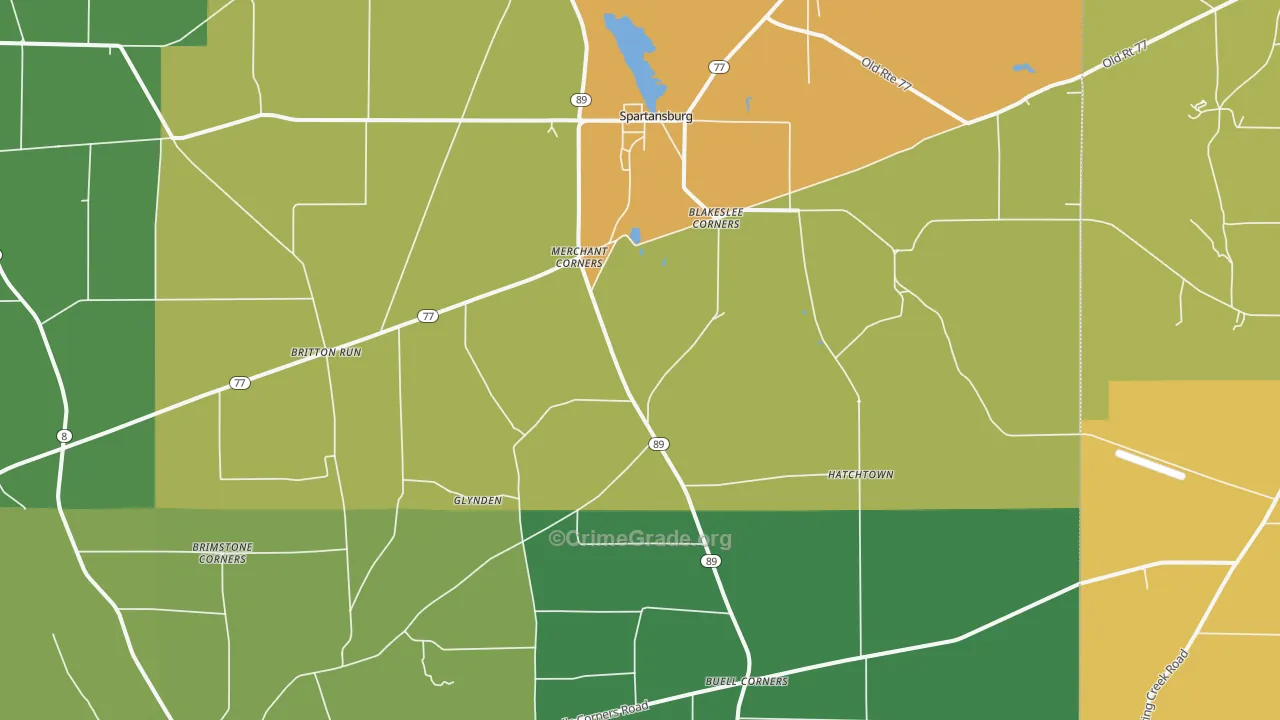 16434, PA Map of Drug-Related Crime Rates