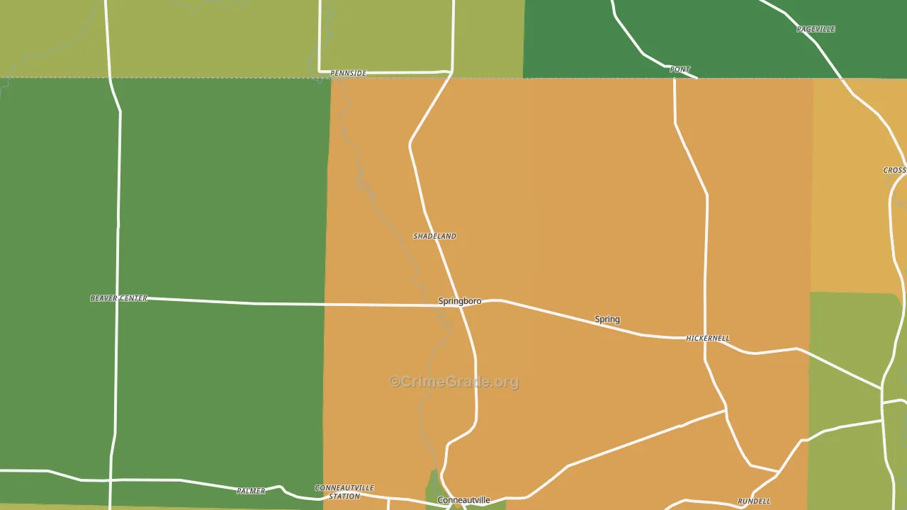 16435, PA Map of Drug-Related Crime Rates