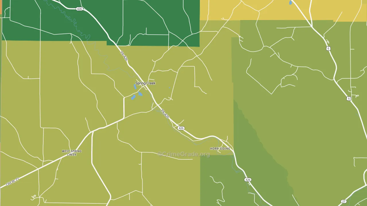 16436, PA Map of Drug-Related Crime Rates