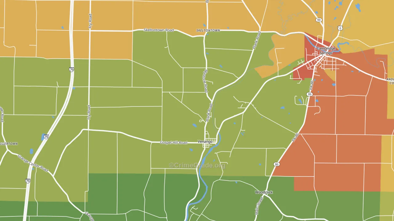 16440, PA Map of Drug-Related Crime Rates