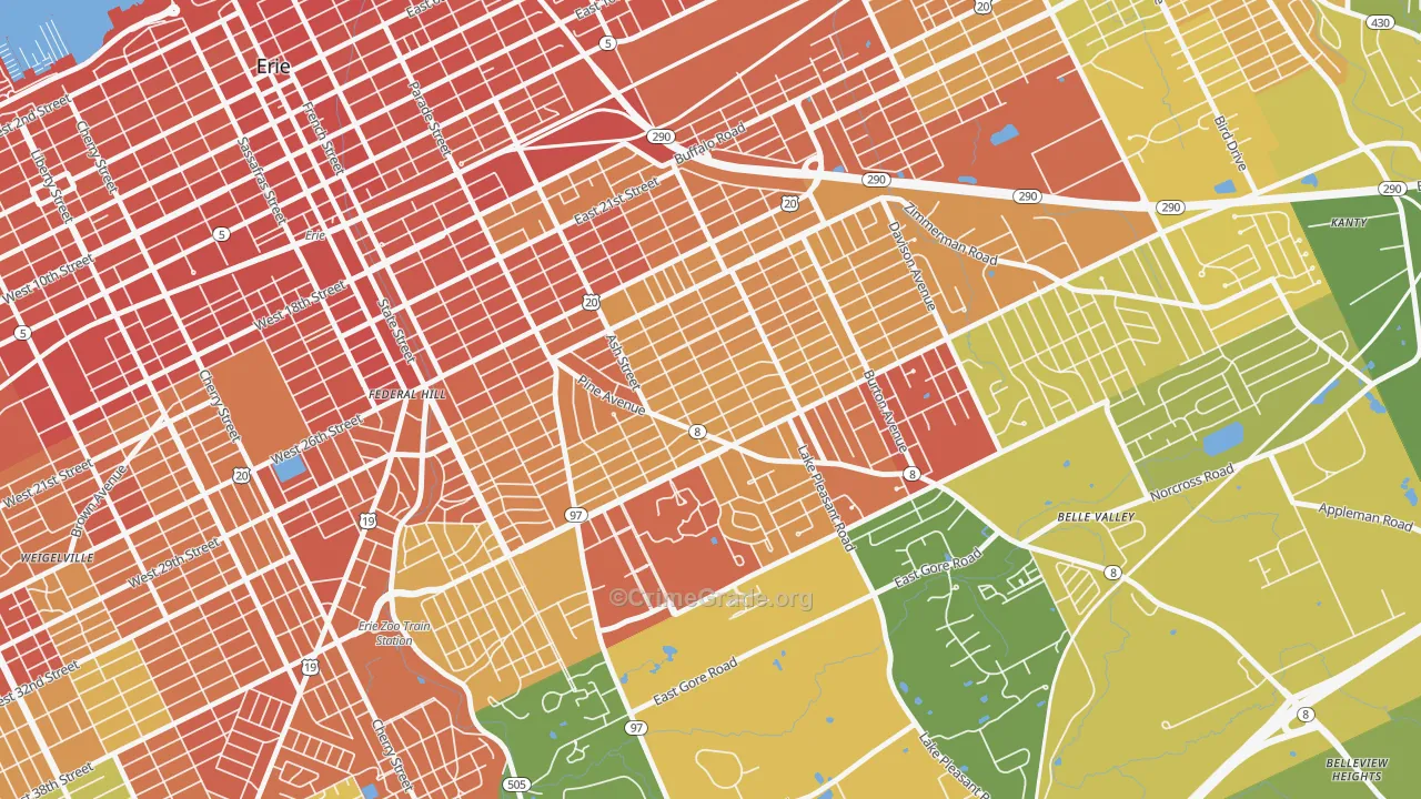 16504, PA Map of Drug-Related Crime Rates