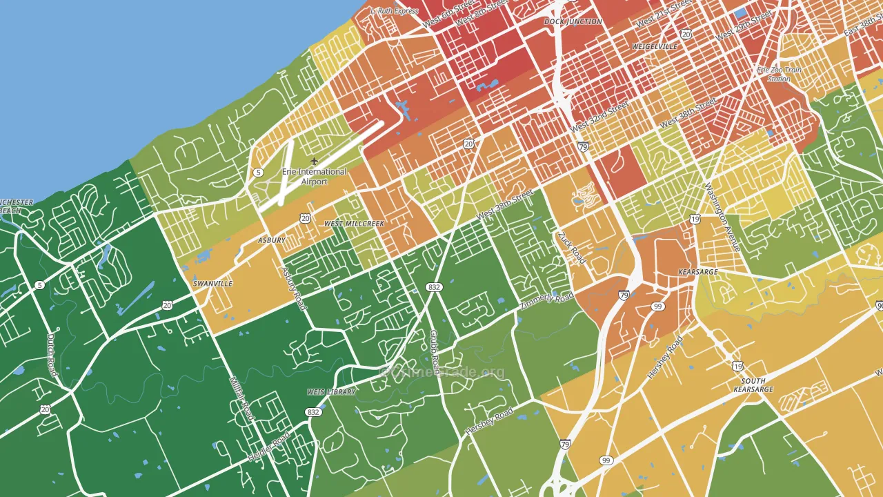16506, PA Map of Drug-Related Crime Rates