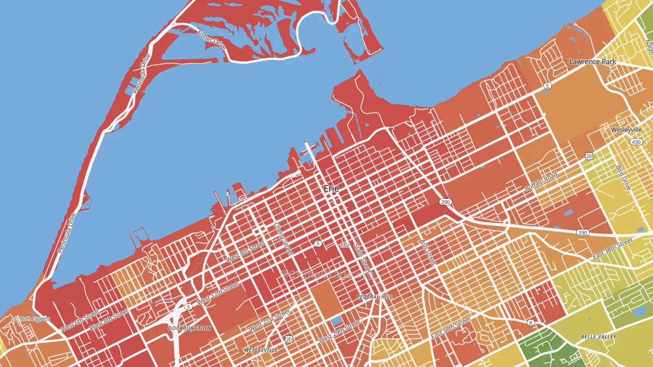 16507, PA Map of Drug-Related Crime Rates