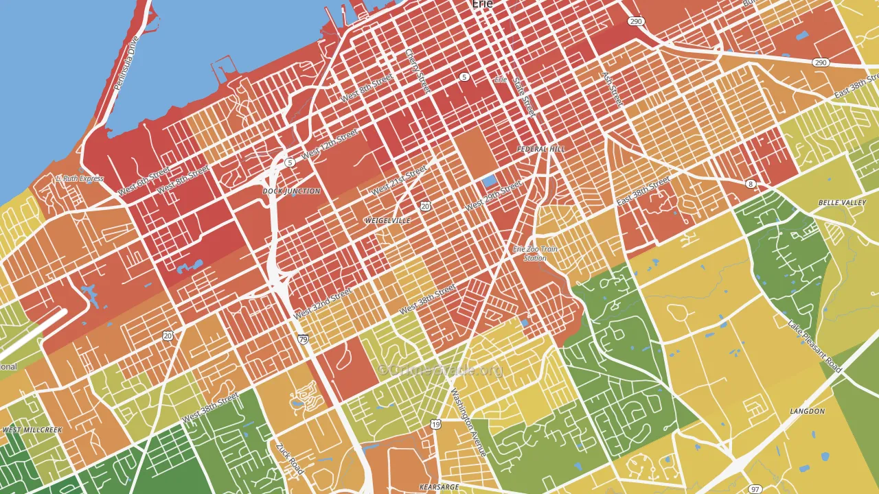 16508, PA Map of Drug-Related Crime Rates