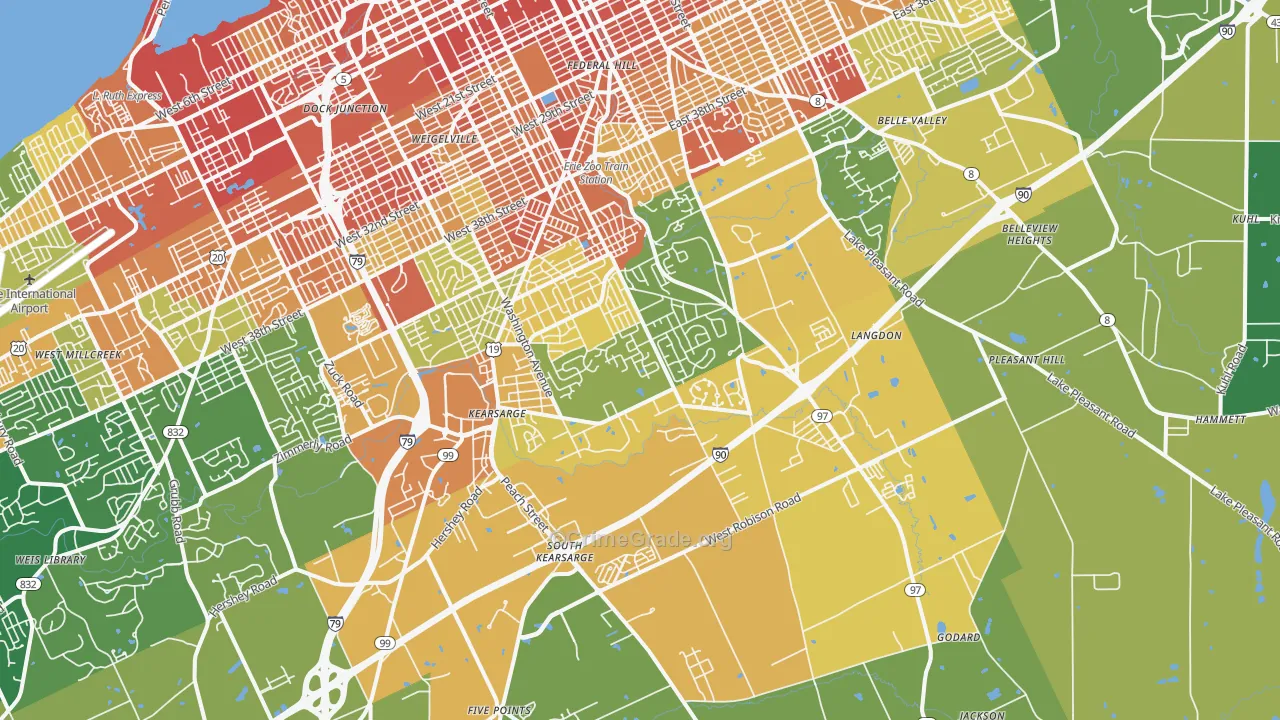 16509, PA Map of Drug-Related Crime Rates