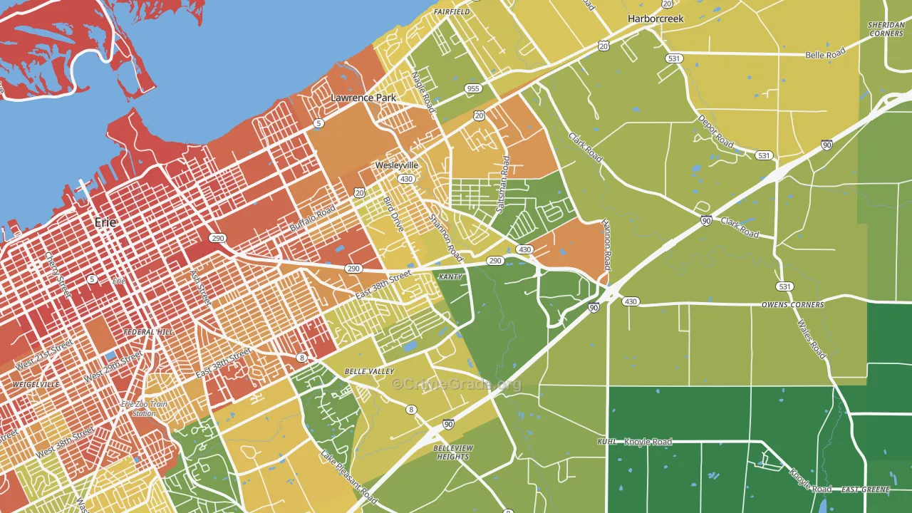 16510, PA Map of Drug-Related Crime Rates