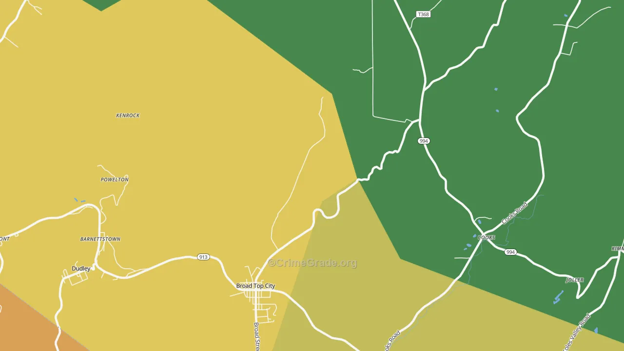 16621, PA Map of Drug-Related Crime Rates