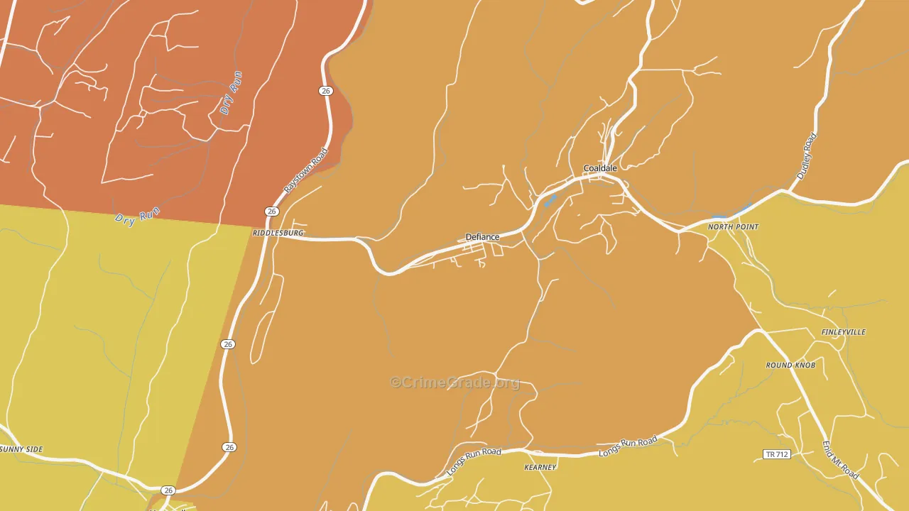 16633, PA Map of Drug-Related Crime Rates