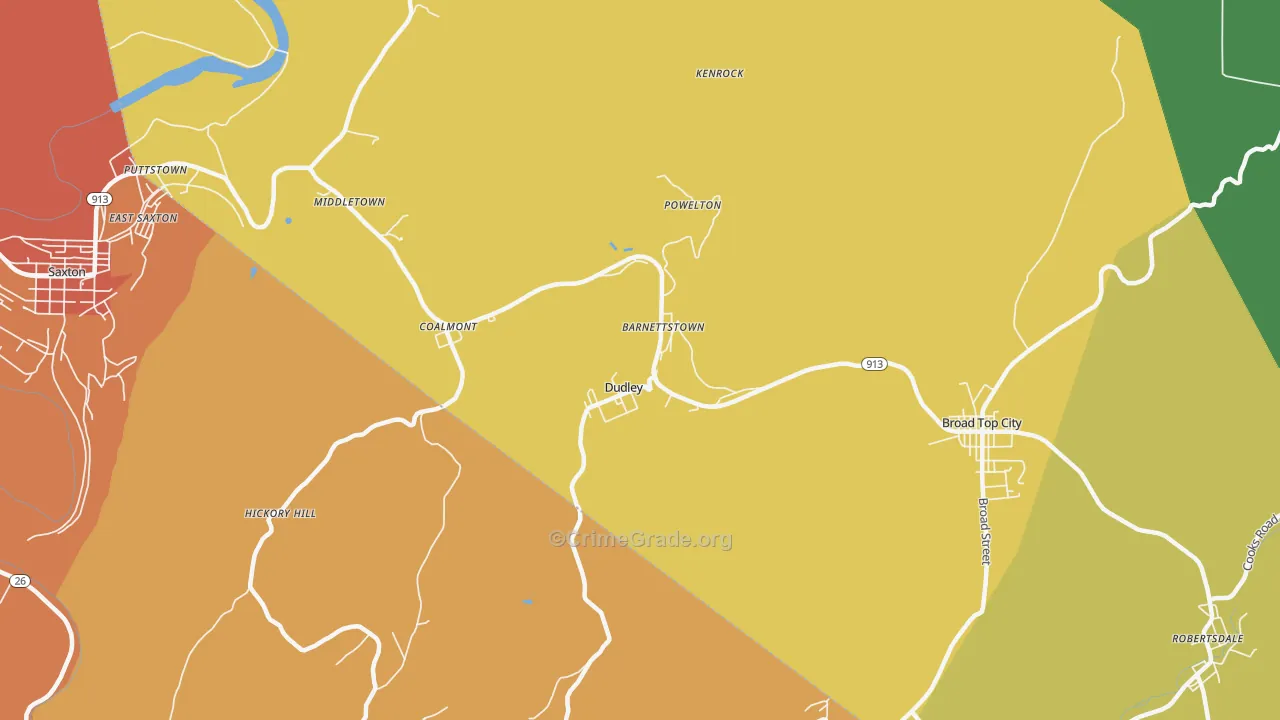 16634, PA Map of Drug-Related Crime Rates