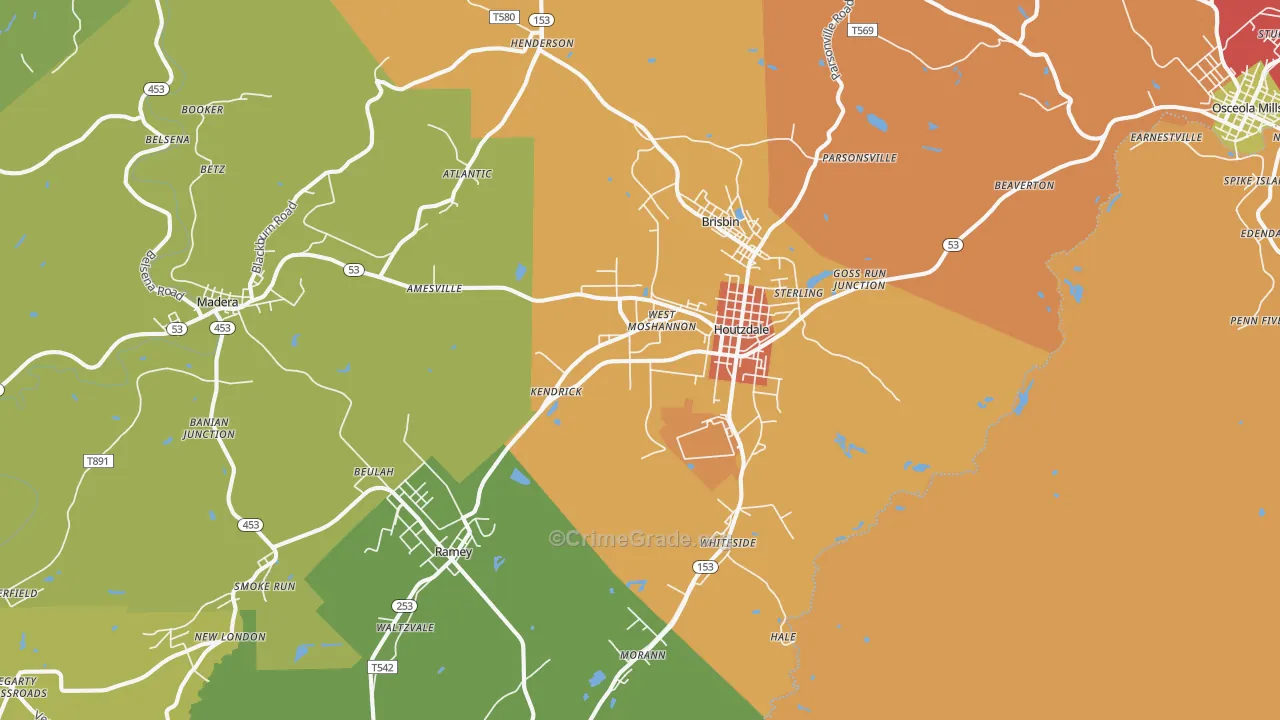 16651, PA Map of Drug-Related Crime Rates