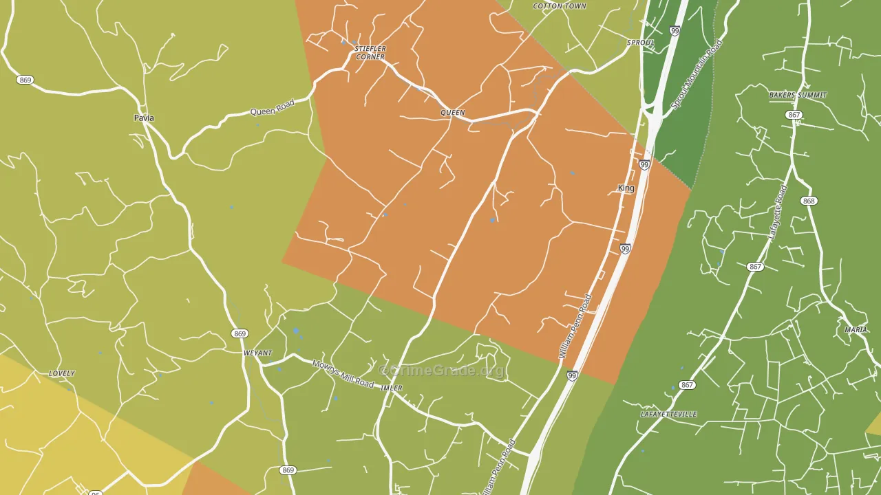 16655, PA Map of Drug-Related Crime Rates