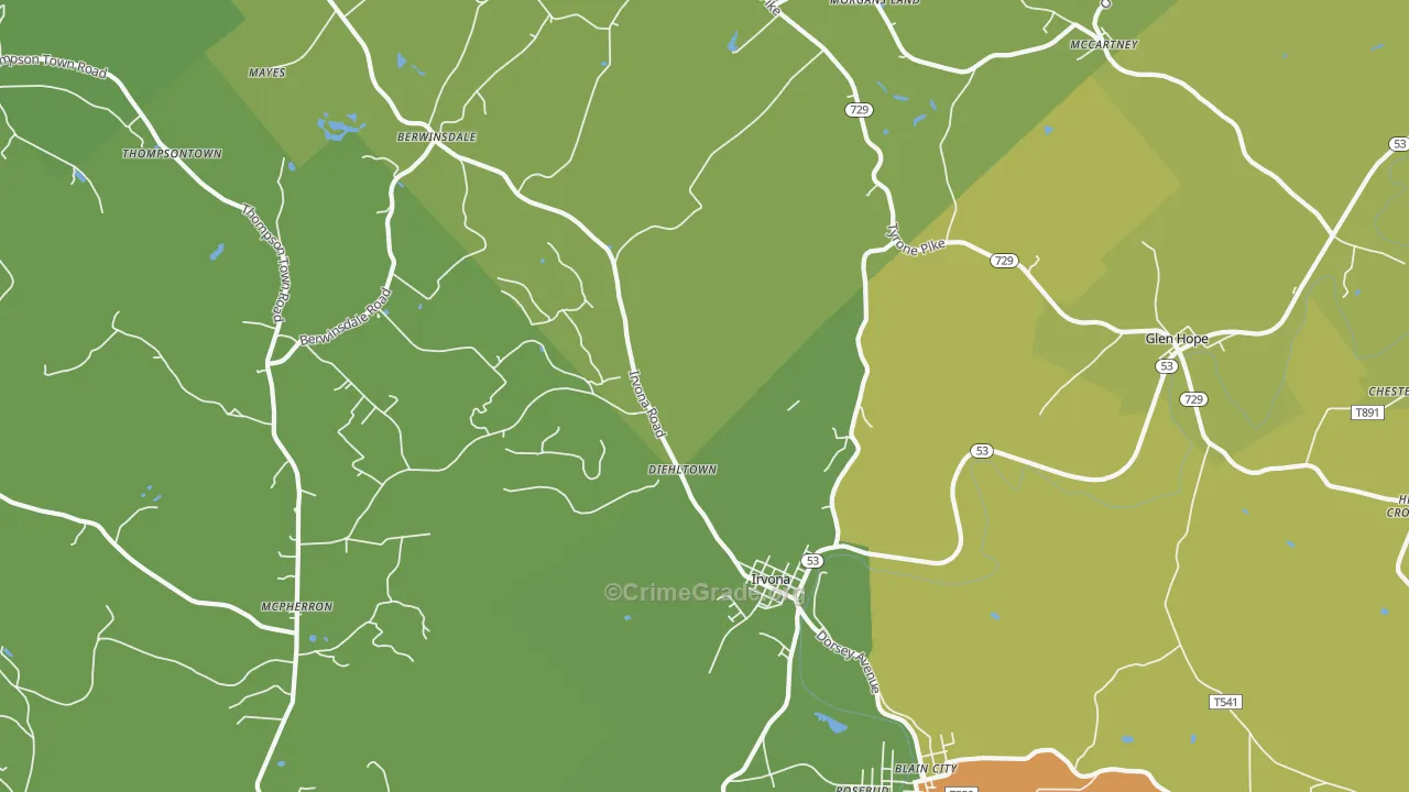 16656, PA Map of Drug-Related Crime Rates
