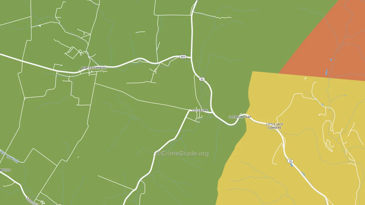 16659, PA Map of Drug-Related Crime Rates
