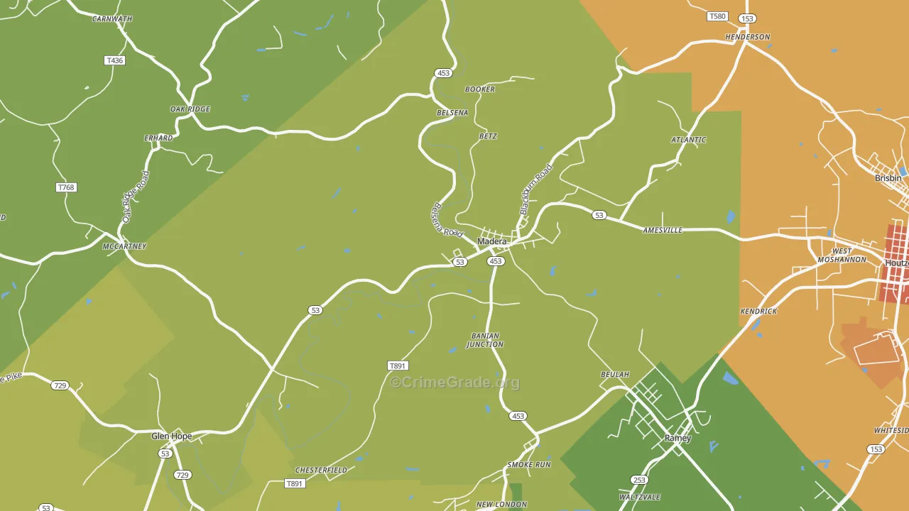 16661, PA Map of Drug-Related Crime Rates