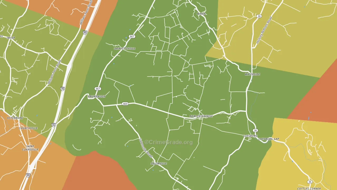16664, PA Map of Drug-Related Crime Rates