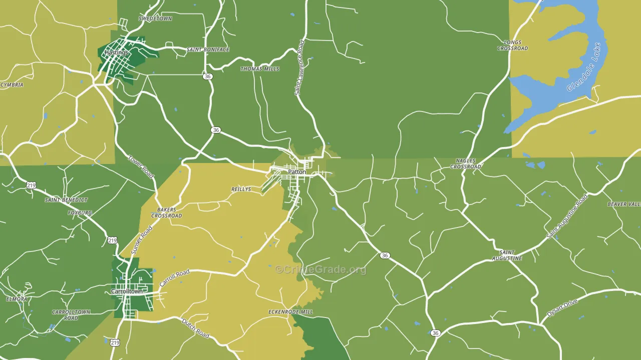 16668, PA Map of Drug-Related Crime Rates