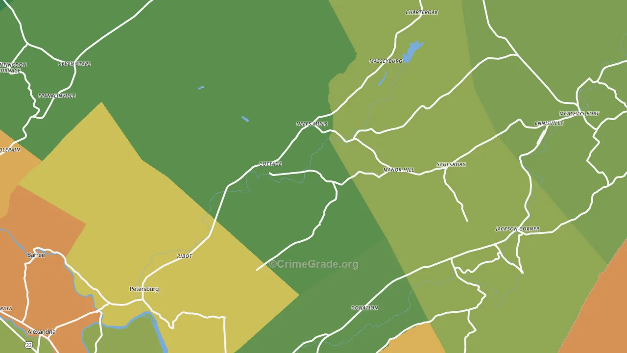 16669, PA Map of Drug-Related Crime Rates