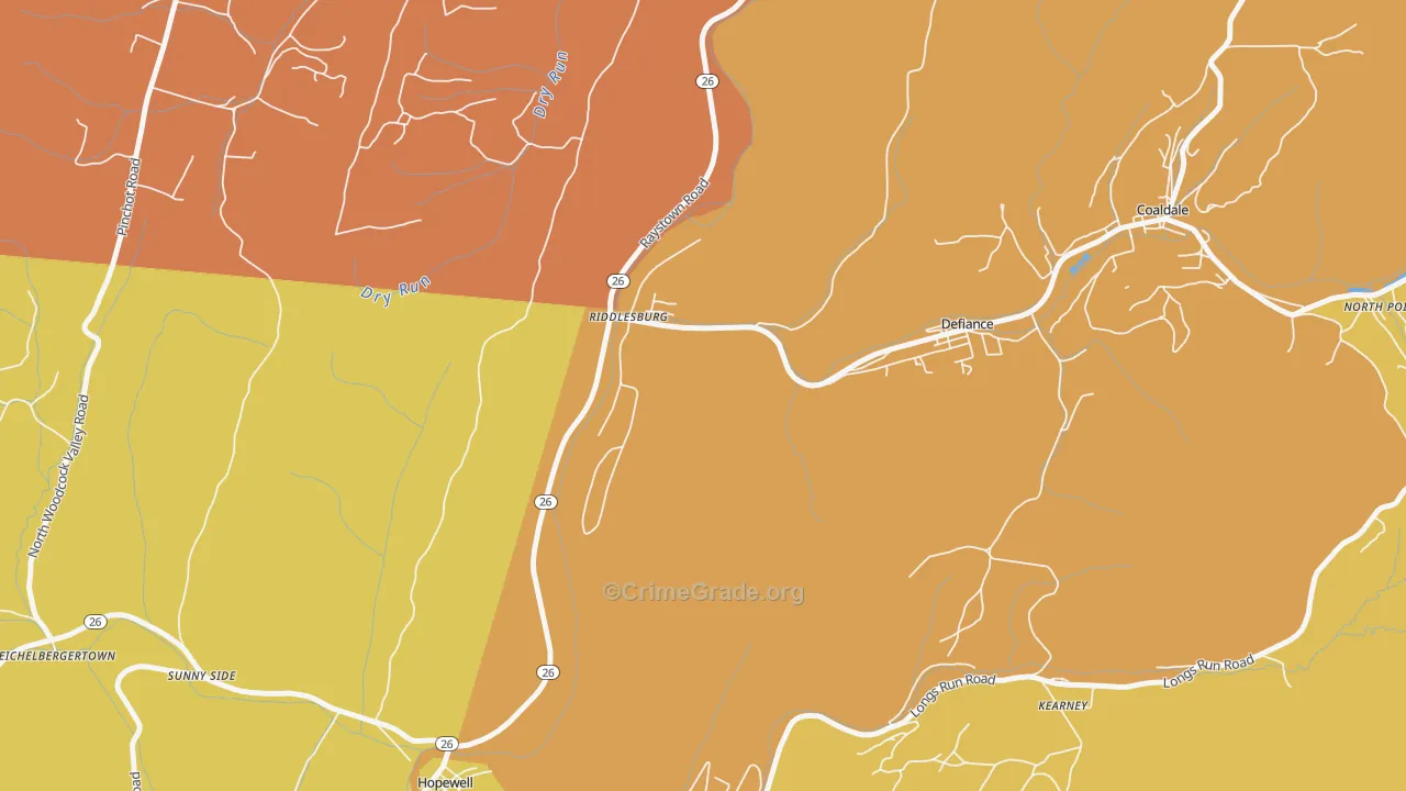16672, PA Map of Drug-Related Crime Rates