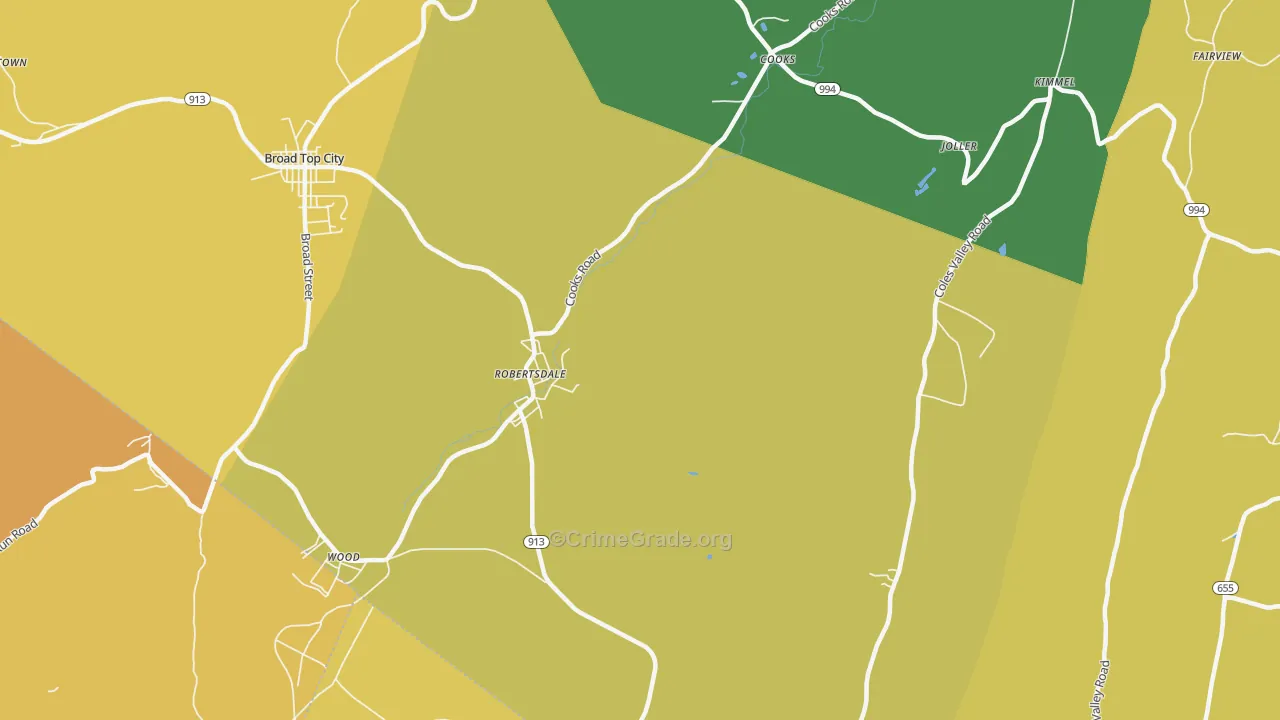 16674, PA Map of Drug-Related Crime Rates