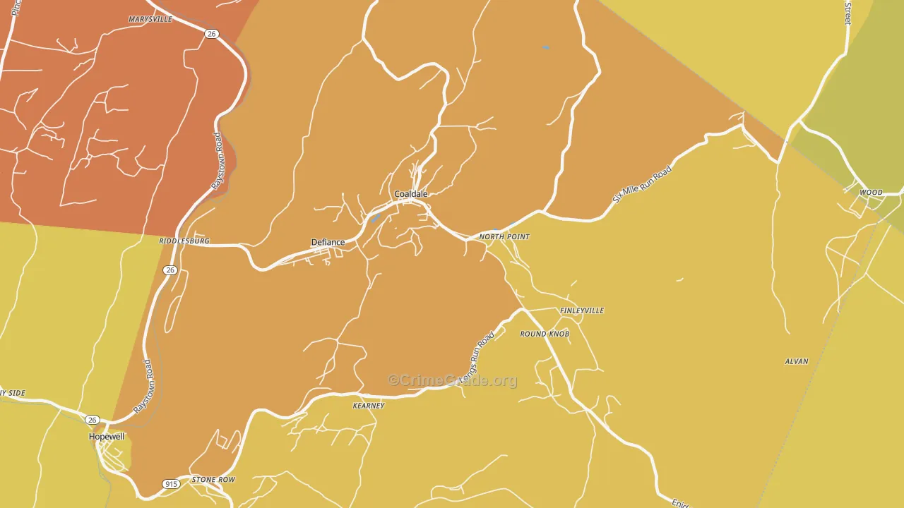 16679, PA Map of Drug-Related Crime Rates
