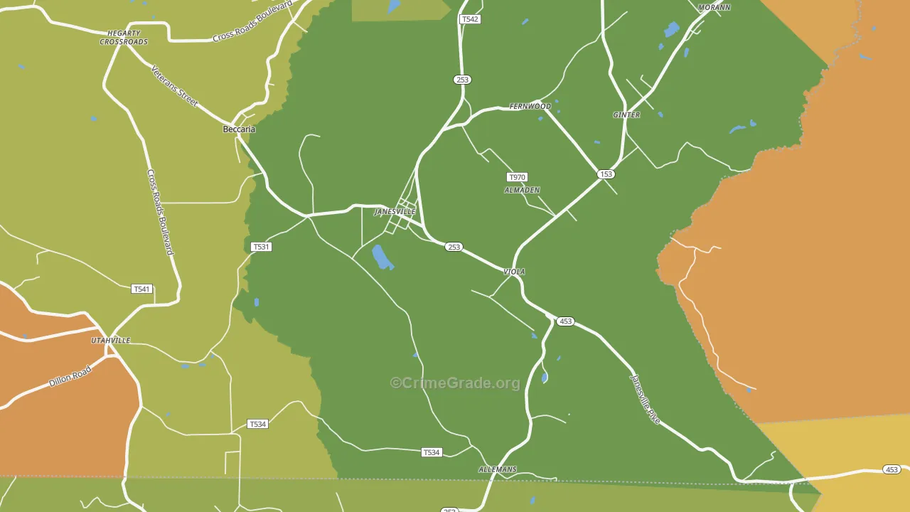 16680, PA Map of Drug-Related Crime Rates