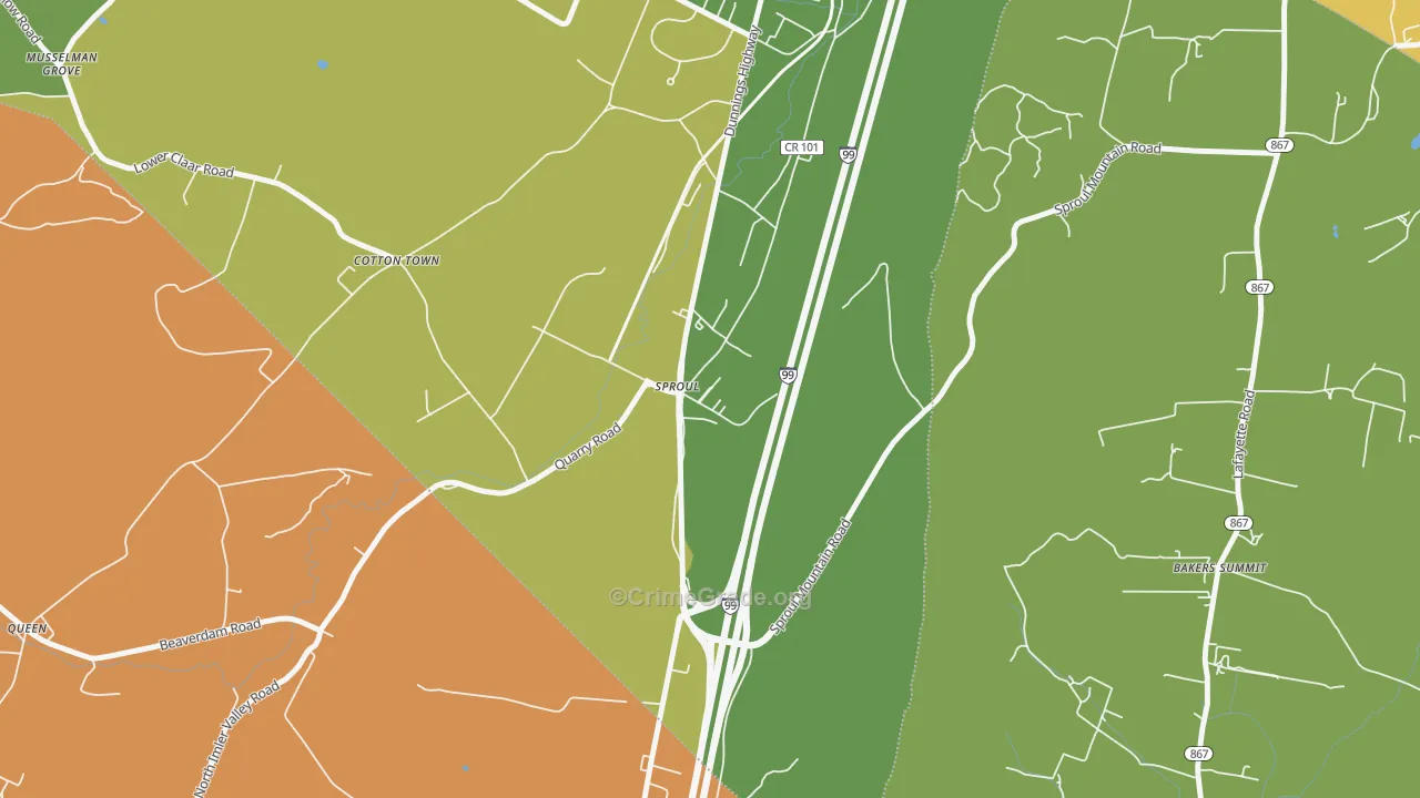 16682, PA Map of Drug-Related Crime Rates