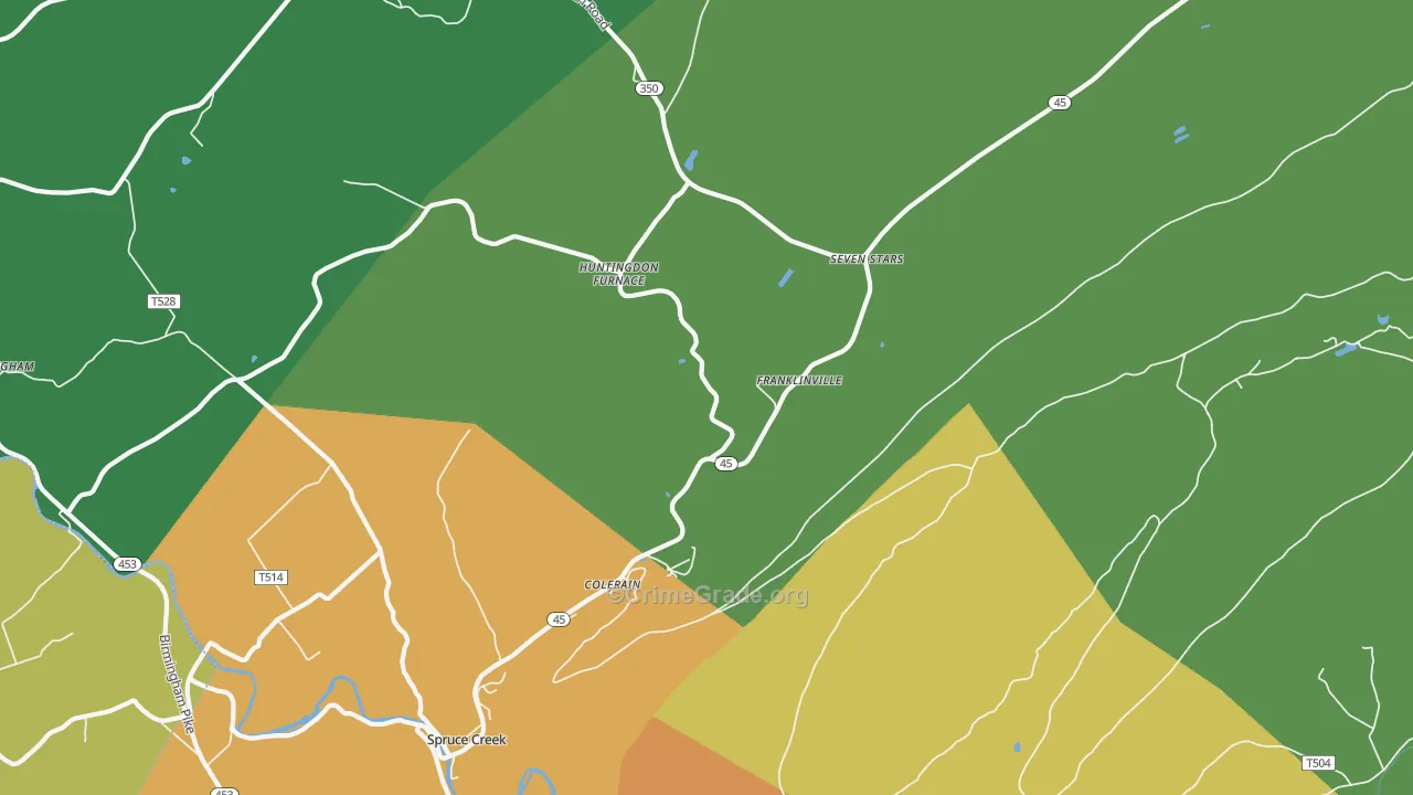 16683, PA Map of Drug-Related Crime Rates