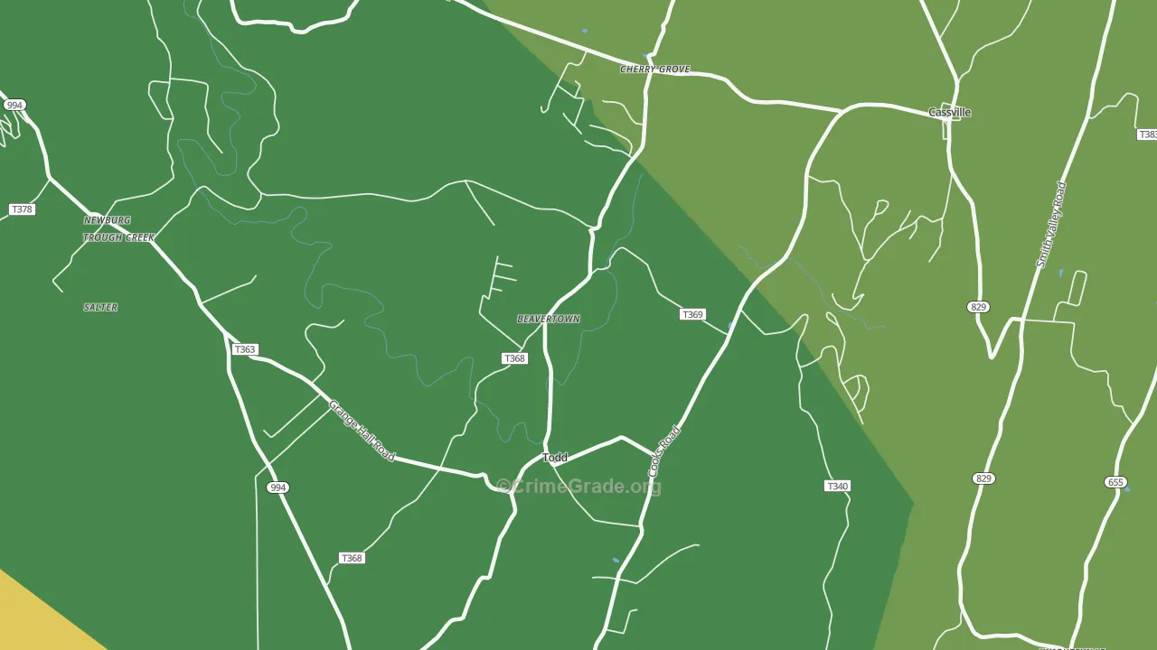 16685, PA Map of Drug-Related Crime Rates